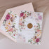 bohemian pink fuchsia flowers vellum wedding invitations CWIV39
